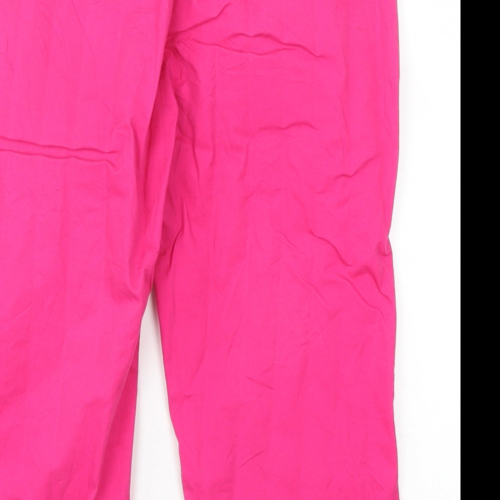 Dunnes Womens Pink   Cropped Trousers Size 10