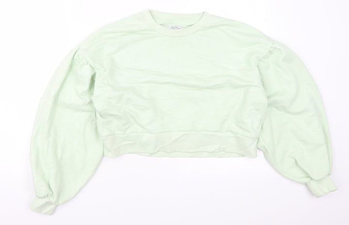 Bershka Womens Green   Pullover Sweatshirt Size S