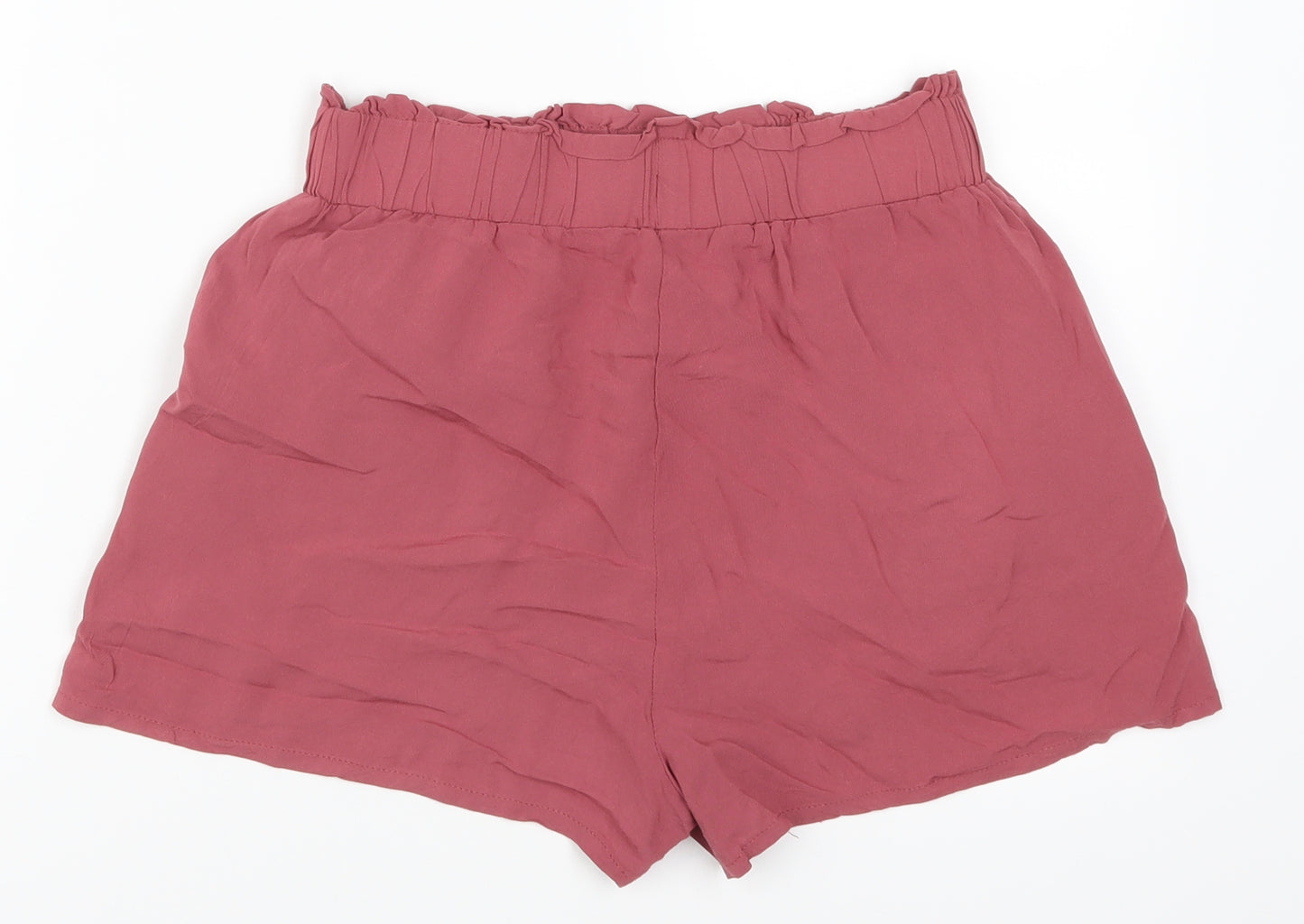Primark Womens Pink   Paperbag Shorts Size 10