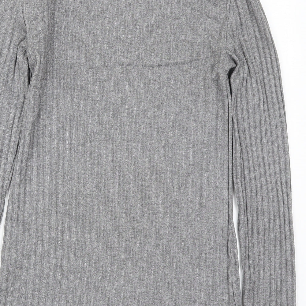 Topshop Womens Grey   Basic T-Shirt Size 8