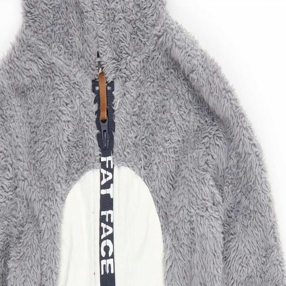 Fat Face Boys Grey Solid   One Piece Size 4-5 Years  - Ears on Hood