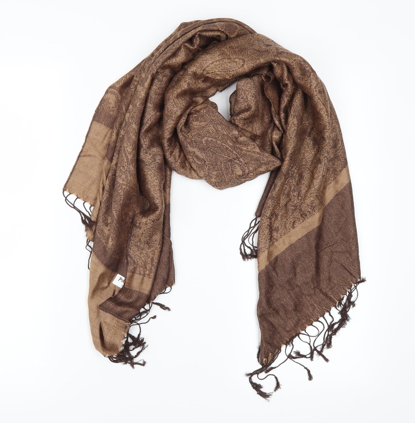 Preworn Womens Brown Paisley   Scarf
