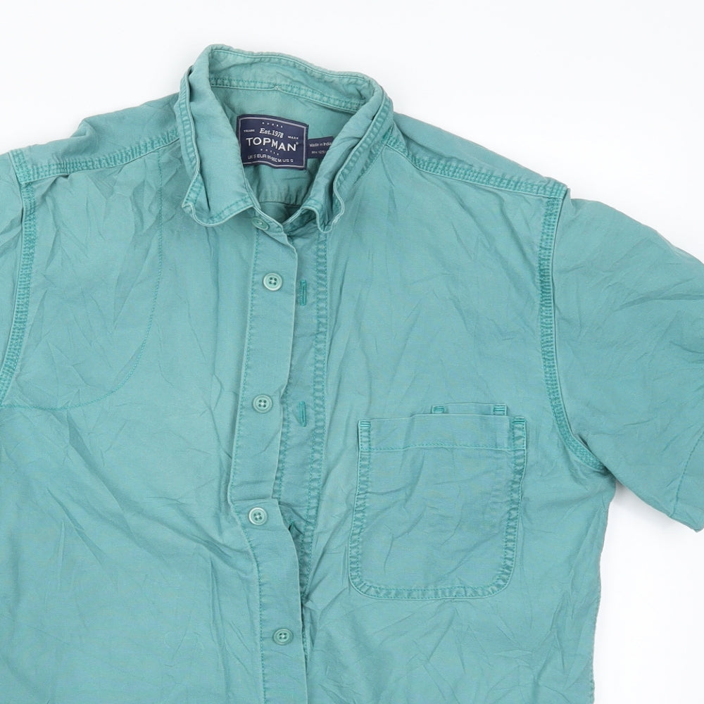 Topman Mens Blue    Button-Up Size S
