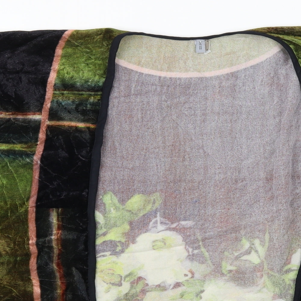 Blank Womens Green Floral  Kimono Jacket One Size