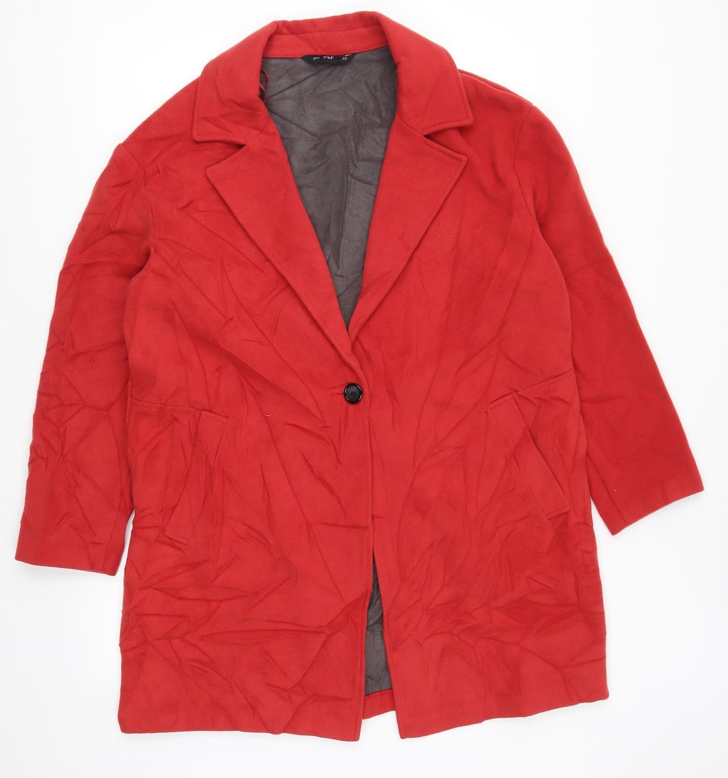 F&F Womens Red   Pea Coat Coat Size 14