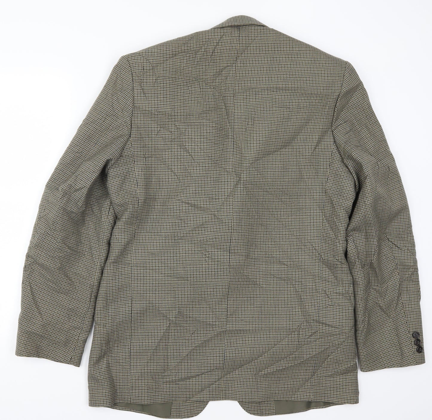 Burton Mens Green Houndstooth  Jacket Suit Jacket Size 40