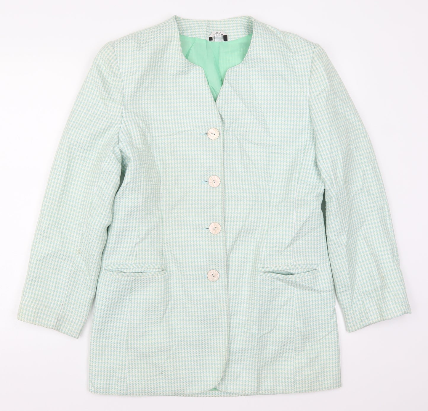 Klass Womens Green Geometric  Jacket  Size 10