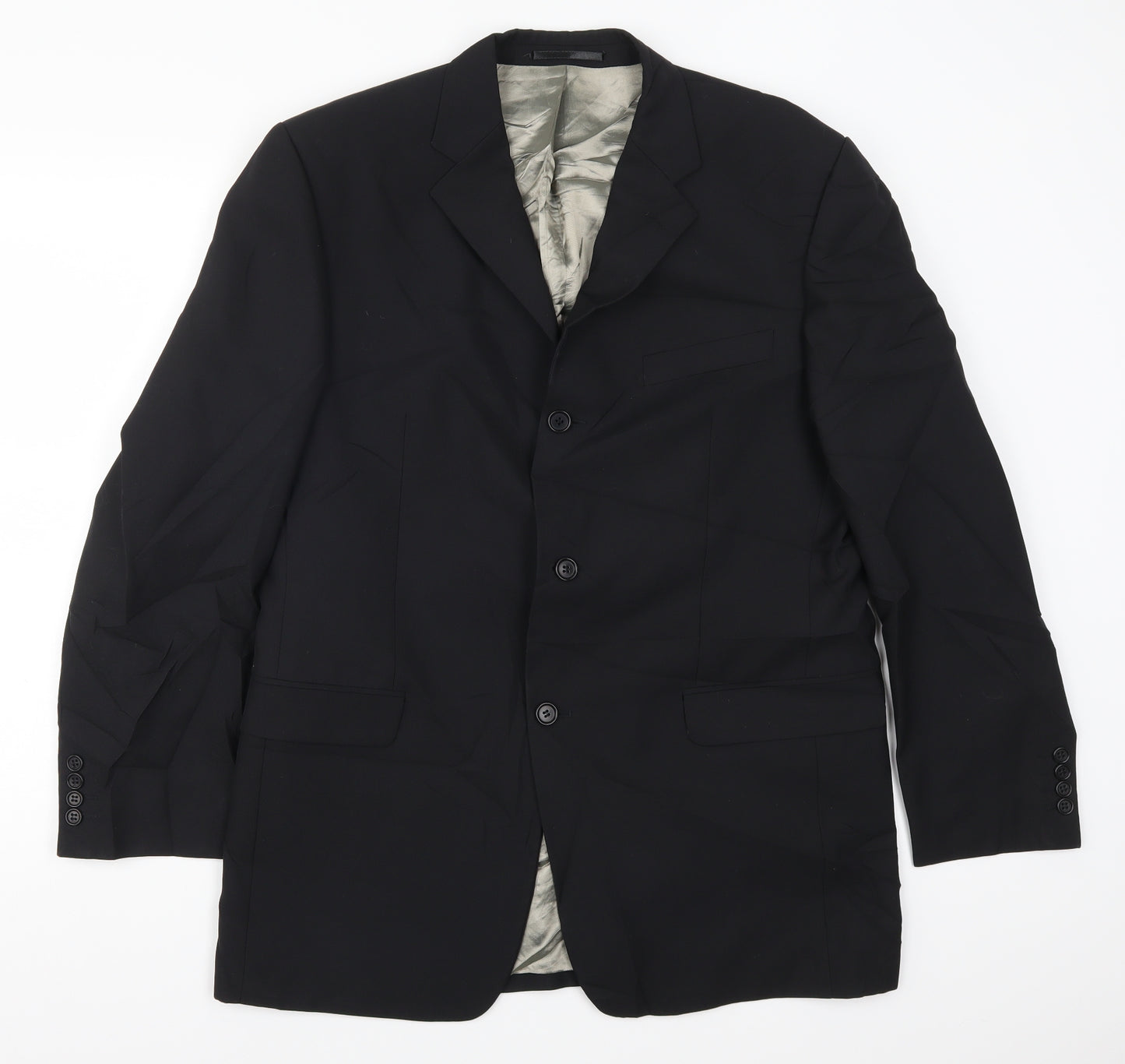 Lino Vierra Mens Black   Jacket Suit Jacket Size 42