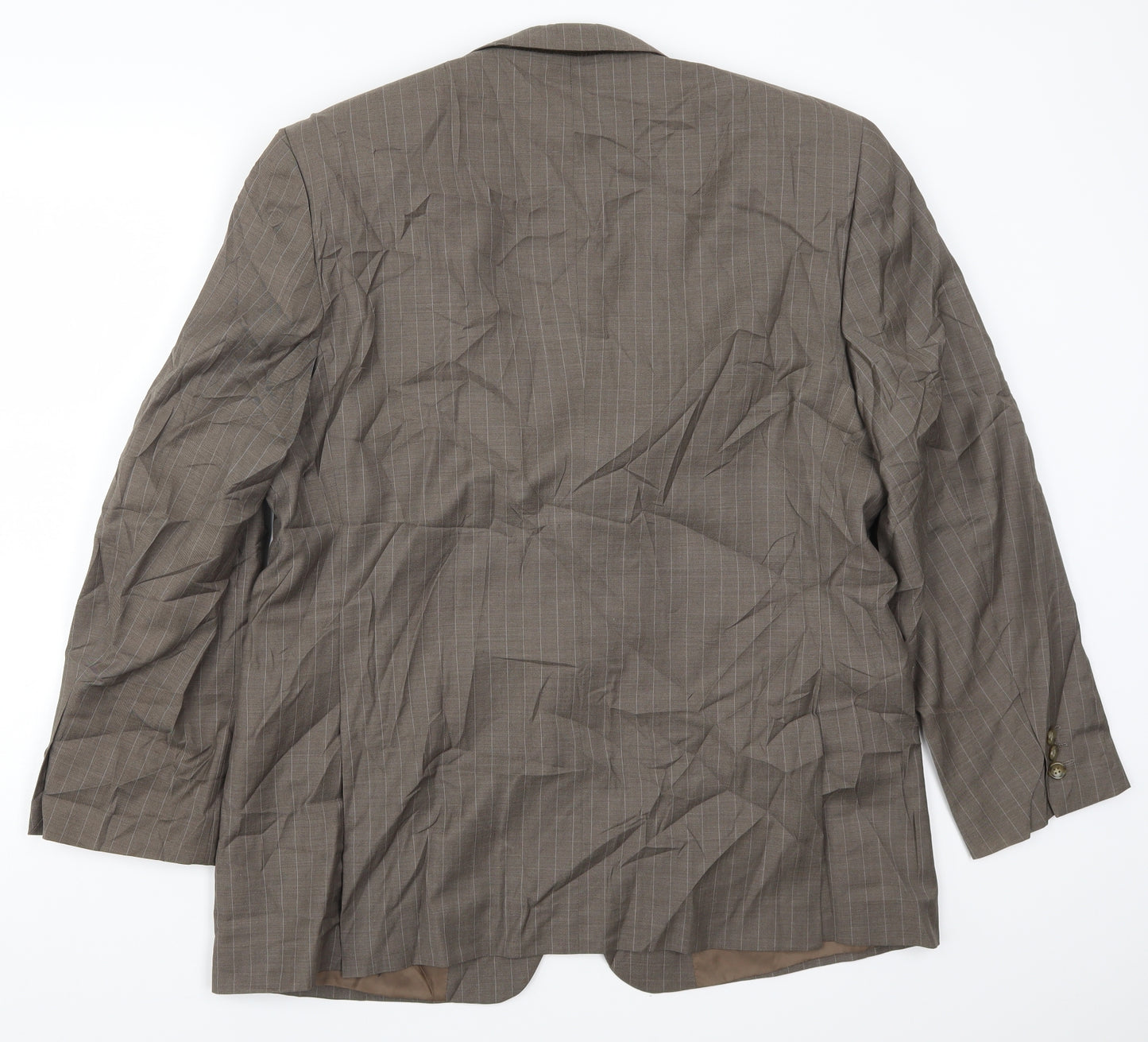 Brook Taverner Mens Brown Striped  Jacket Suit Jacket Size 42