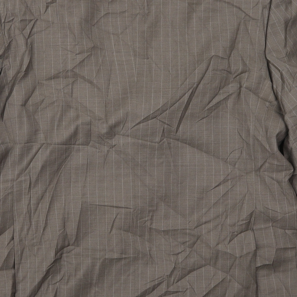 Brook Taverner Mens Brown Striped  Jacket Suit Jacket Size 42