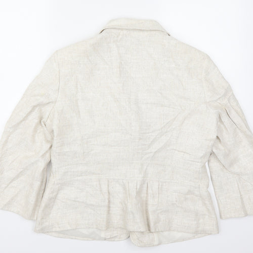 J Taylor Womens Beige   Jacket  Size 16