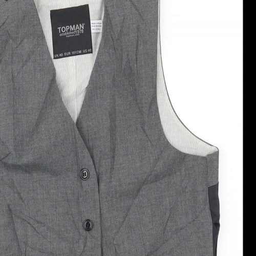 Topman Mens Grey   Jacket Waistcoat Size L