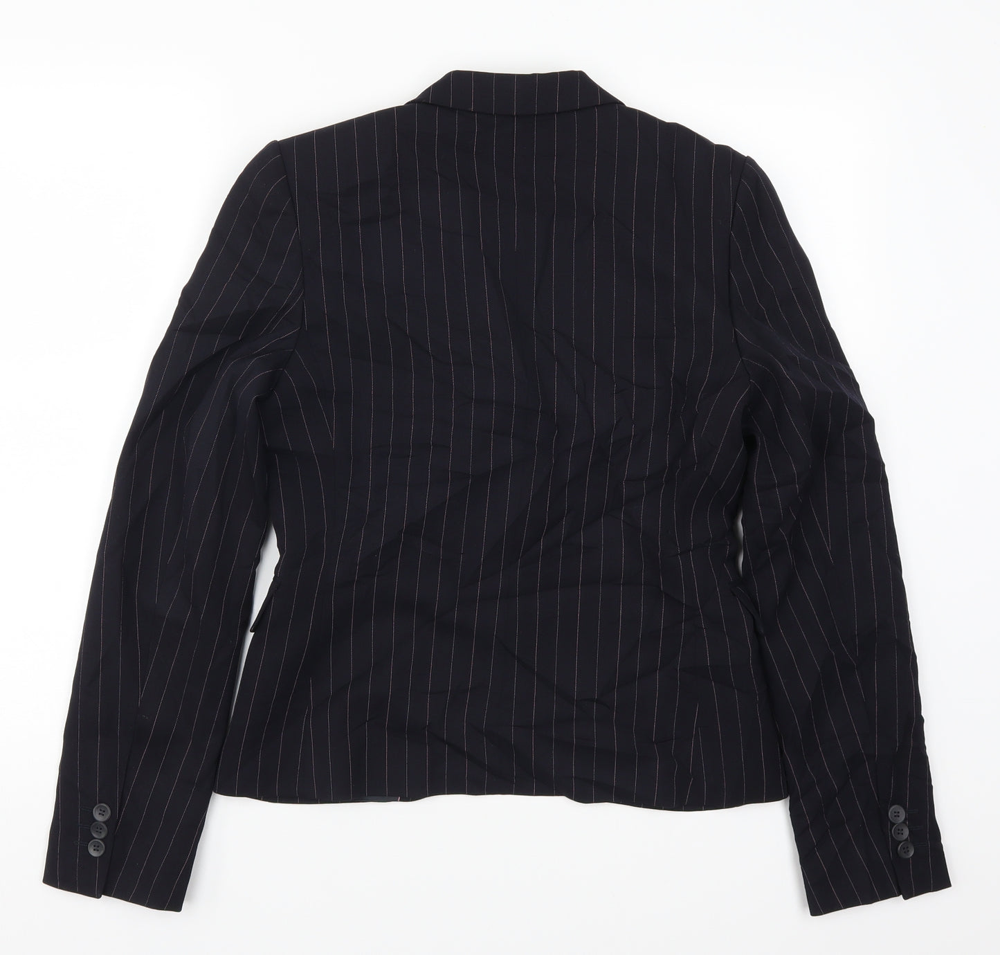 Per Una Womens Blue Striped  Jacket Suit Jacket Size 10