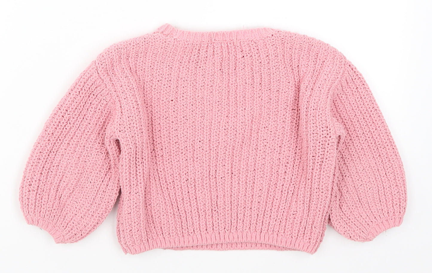 H&M Girls Pink  Knit Pullover Jumper Size 2-3 Years
