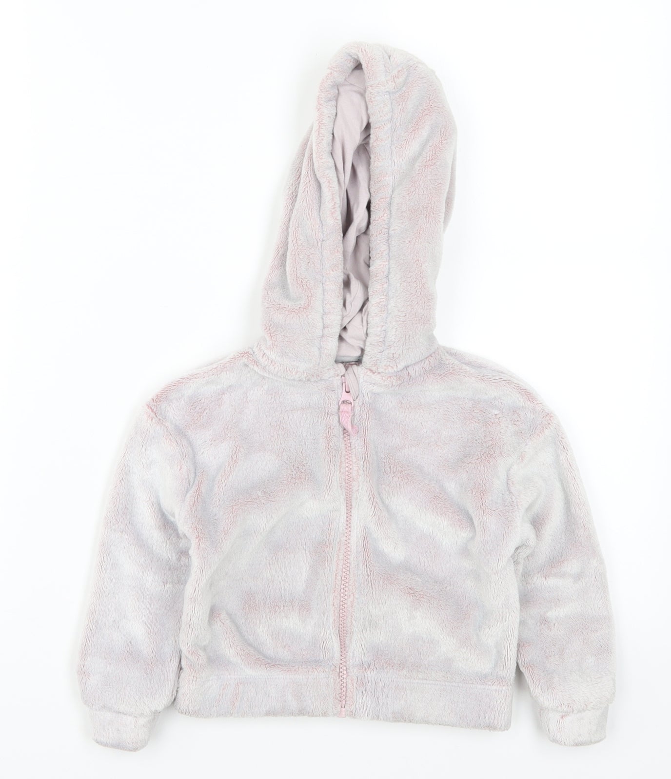 Marks and Spencer Girls Pink   Full Zip Hoodie Size 2-3 Years  - Grey