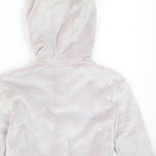 Marks and Spencer Girls Pink   Full Zip Hoodie Size 2-3 Years  - Grey