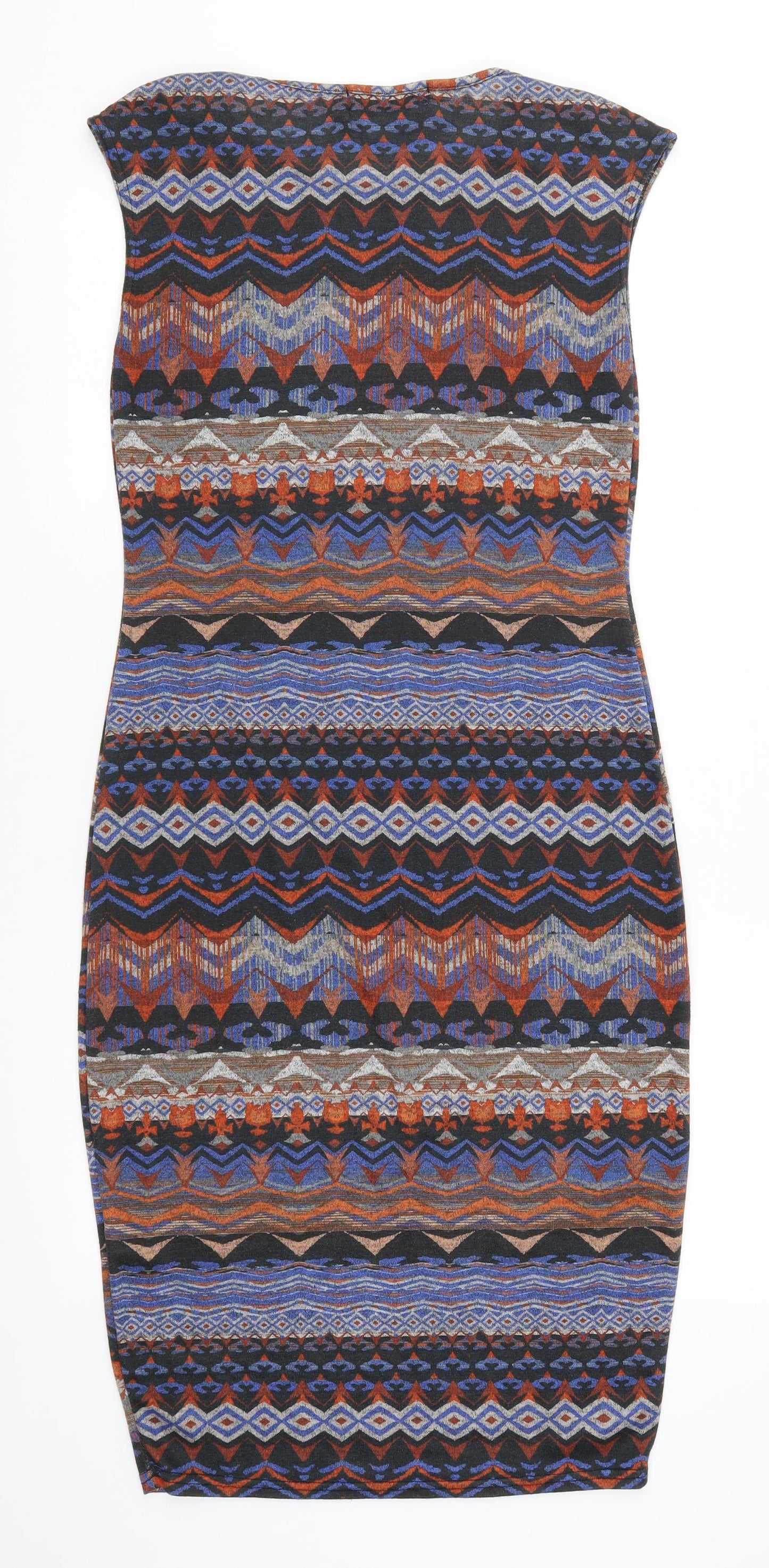 Boohoo Womens Multicoloured Geometric  Bodycon  Size 12