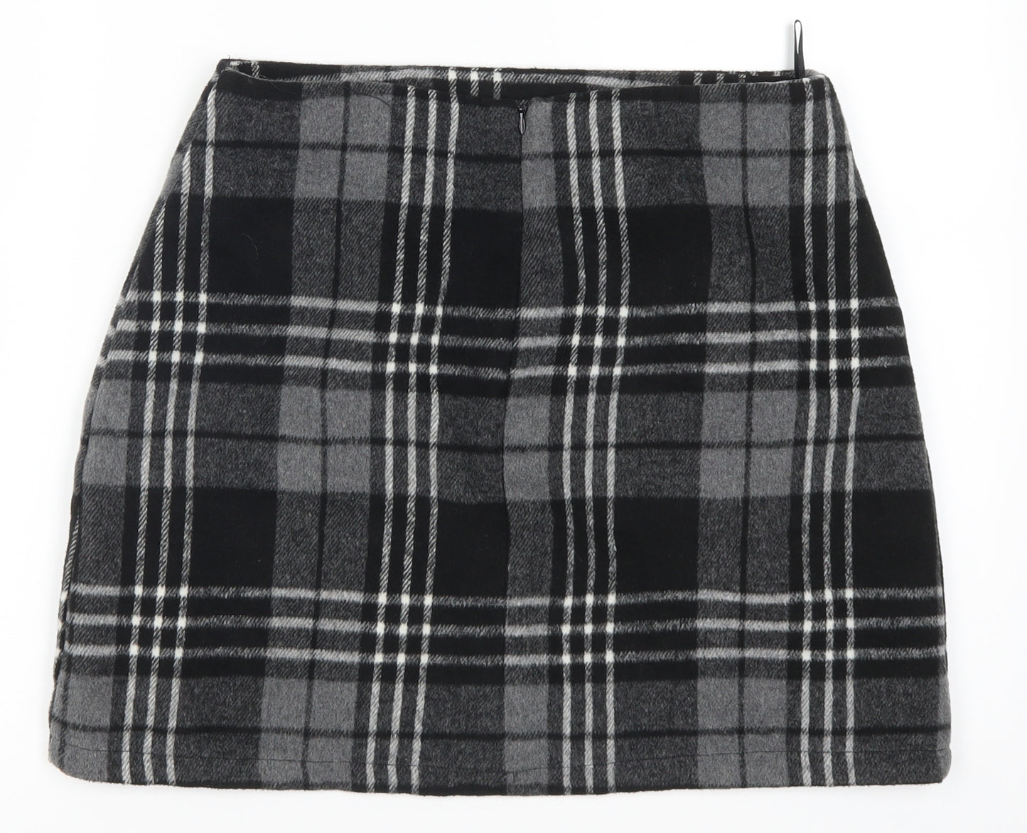 Select Womens Grey Check  Mini Skirt Size 12