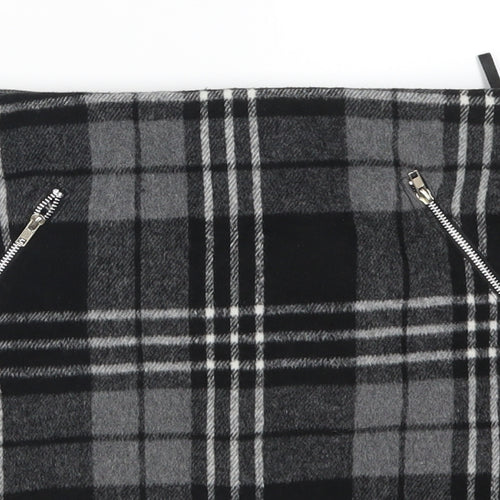 Select Womens Grey Check  Mini Skirt Size 12