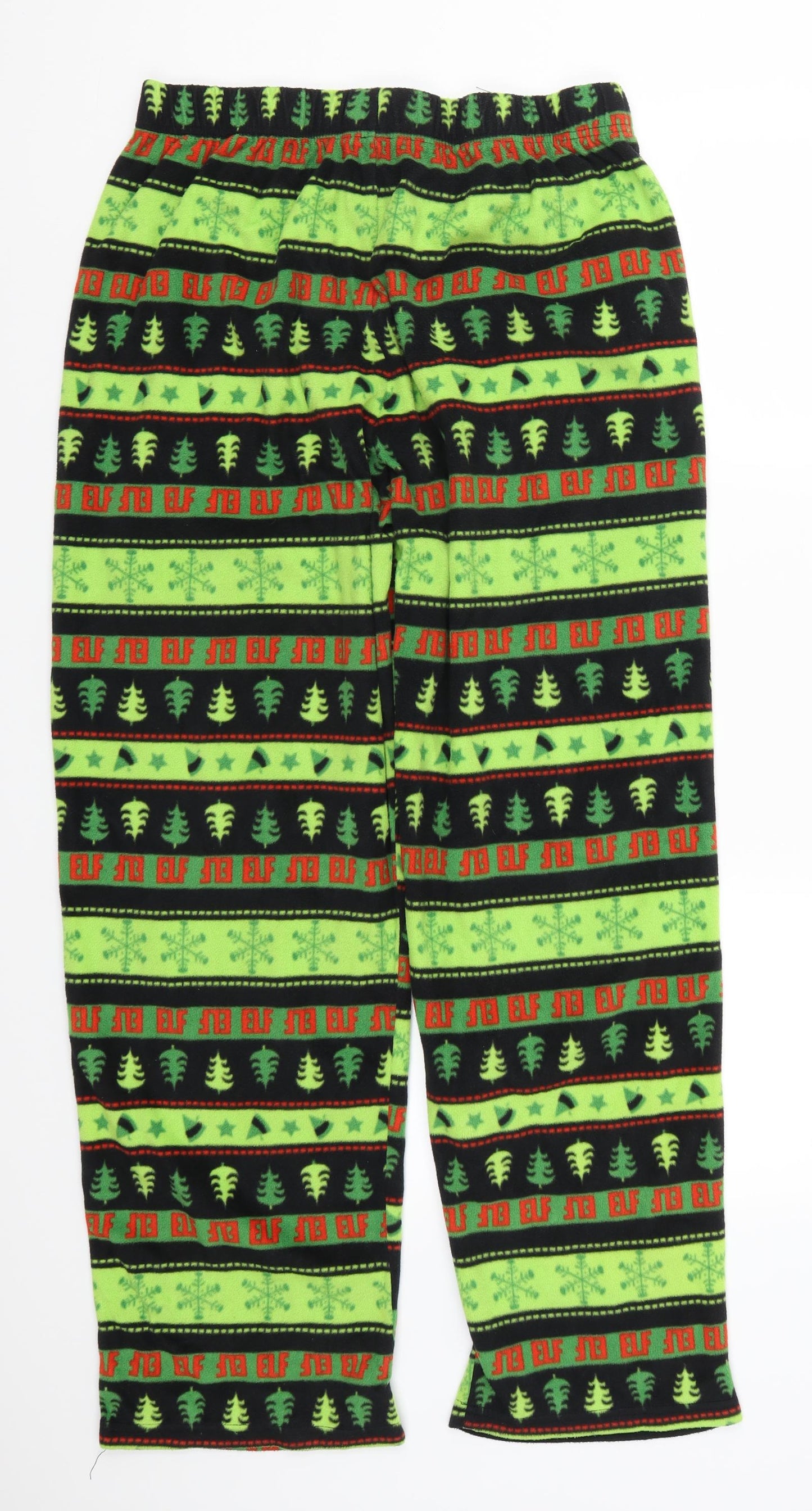 F&F Mens Green Geometric  Trousers  Size L L28 in - Elf Christmas Loungewear