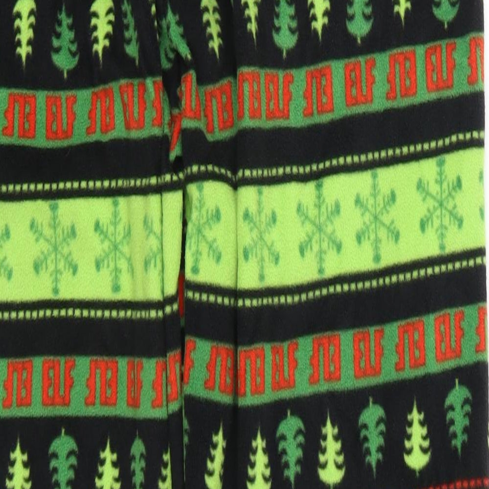 F&F Mens Green Geometric  Trousers  Size L L28 in - Elf Christmas Loungewear
