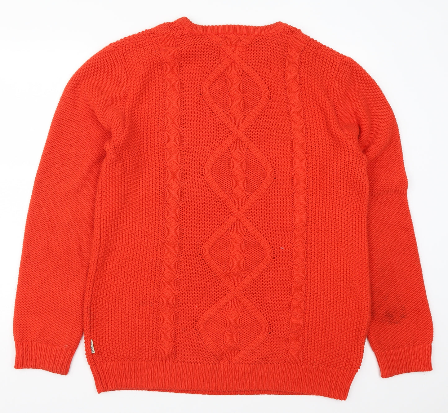 Jack Wills Mens Red  Knit Pullover Jumper Size L