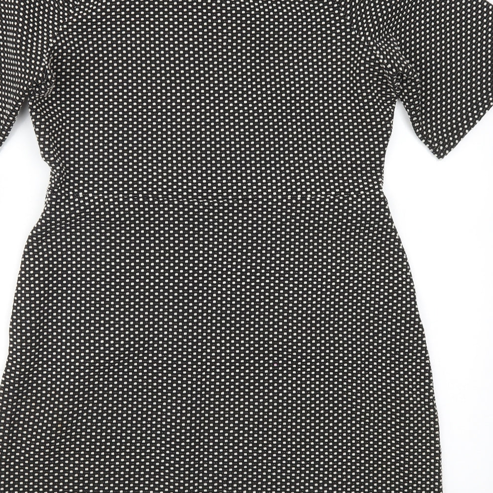 NEXT Womens Black Polka Dot  Pencil Dress  Size 12