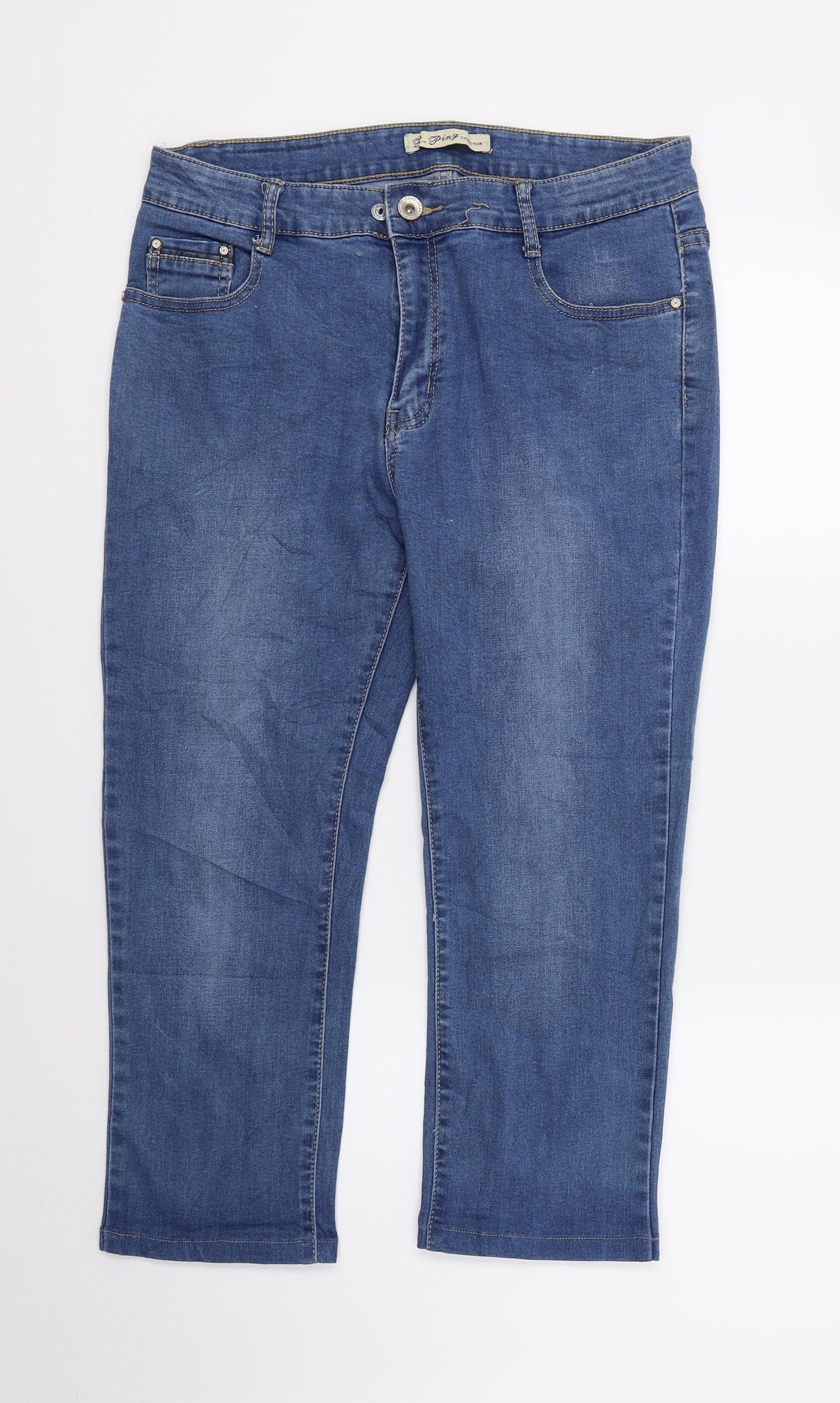 R Ping Womens Blue  Denim Straight Jeans  L22 in - SHORT LEG