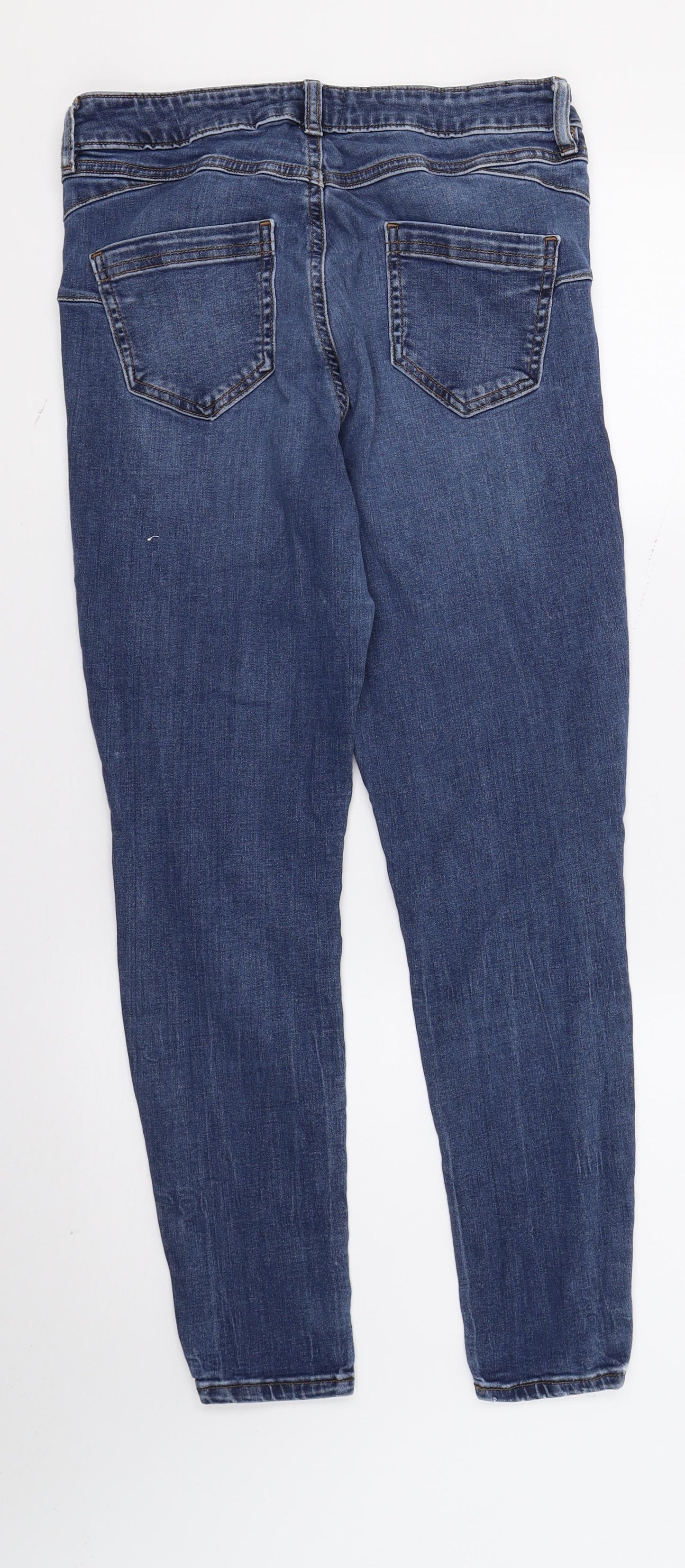 F&F Womens Blue  Denim Skinny Jeans Size 12 L26 in