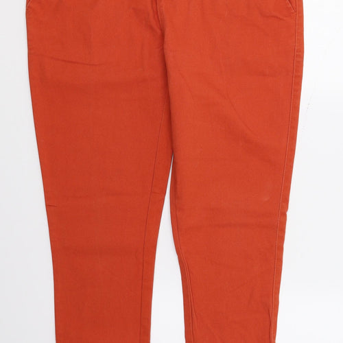 DenimCo Womens Orange  Denim Skinny Jeans Size 12 L26 in