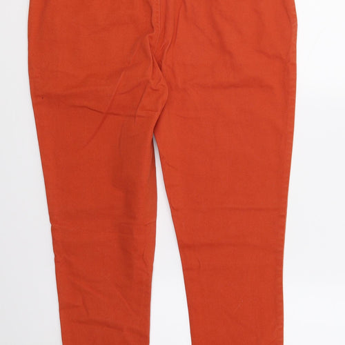 DenimCo Womens Orange  Denim Skinny Jeans Size 12 L26 in