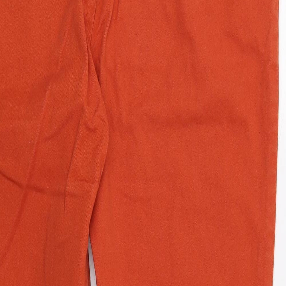DenimCo Womens Orange  Denim Skinny Jeans Size 12 L26 in