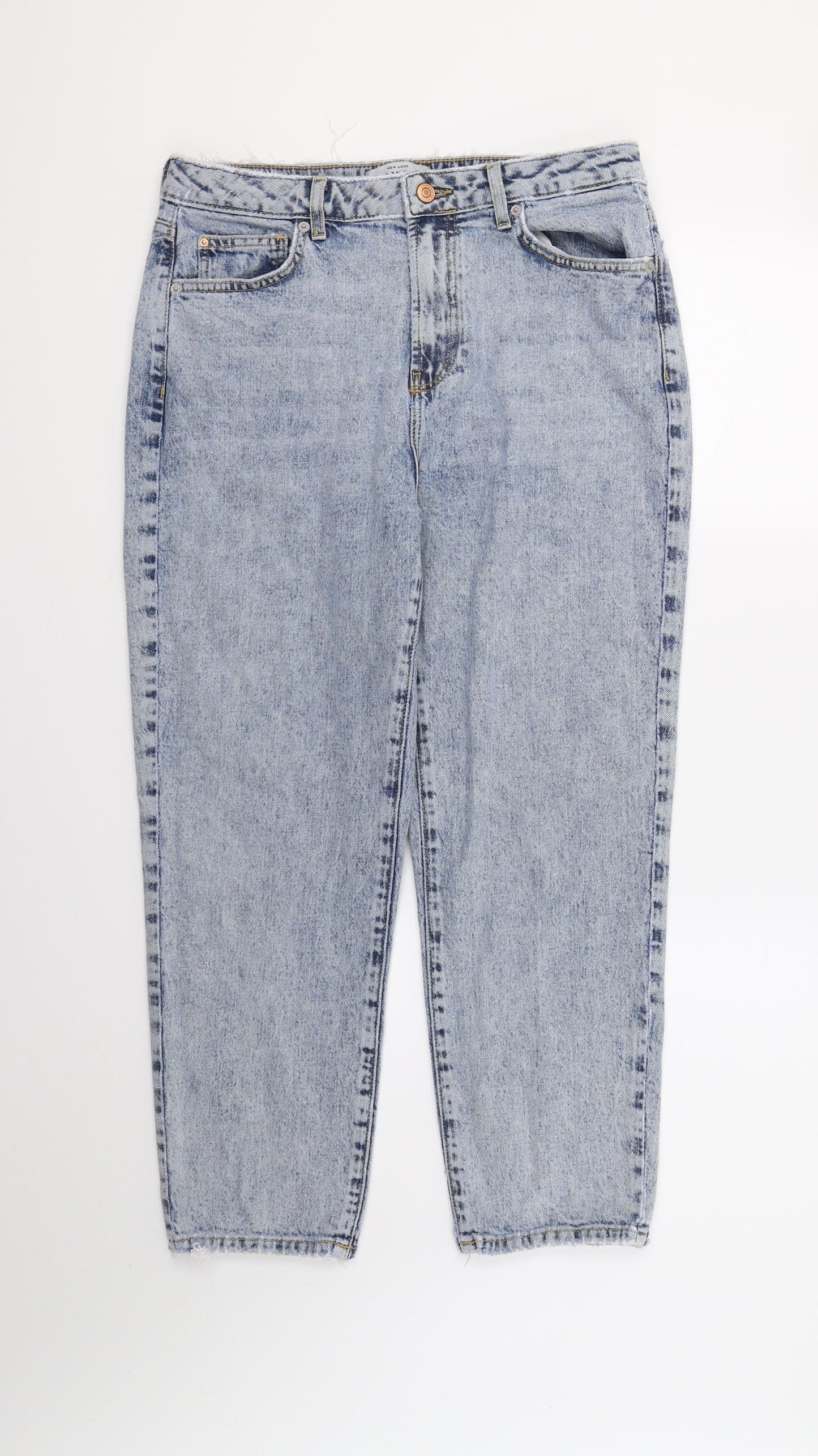 New Look Womens Blue  Denim Straight Jeans Size 14 L26 in