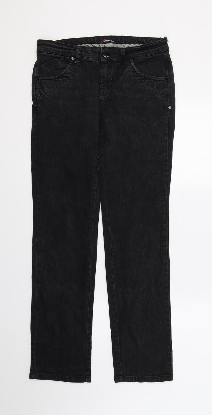 FALMER Womens Black Denim Skinny Jeans Size 10 L30.5 in