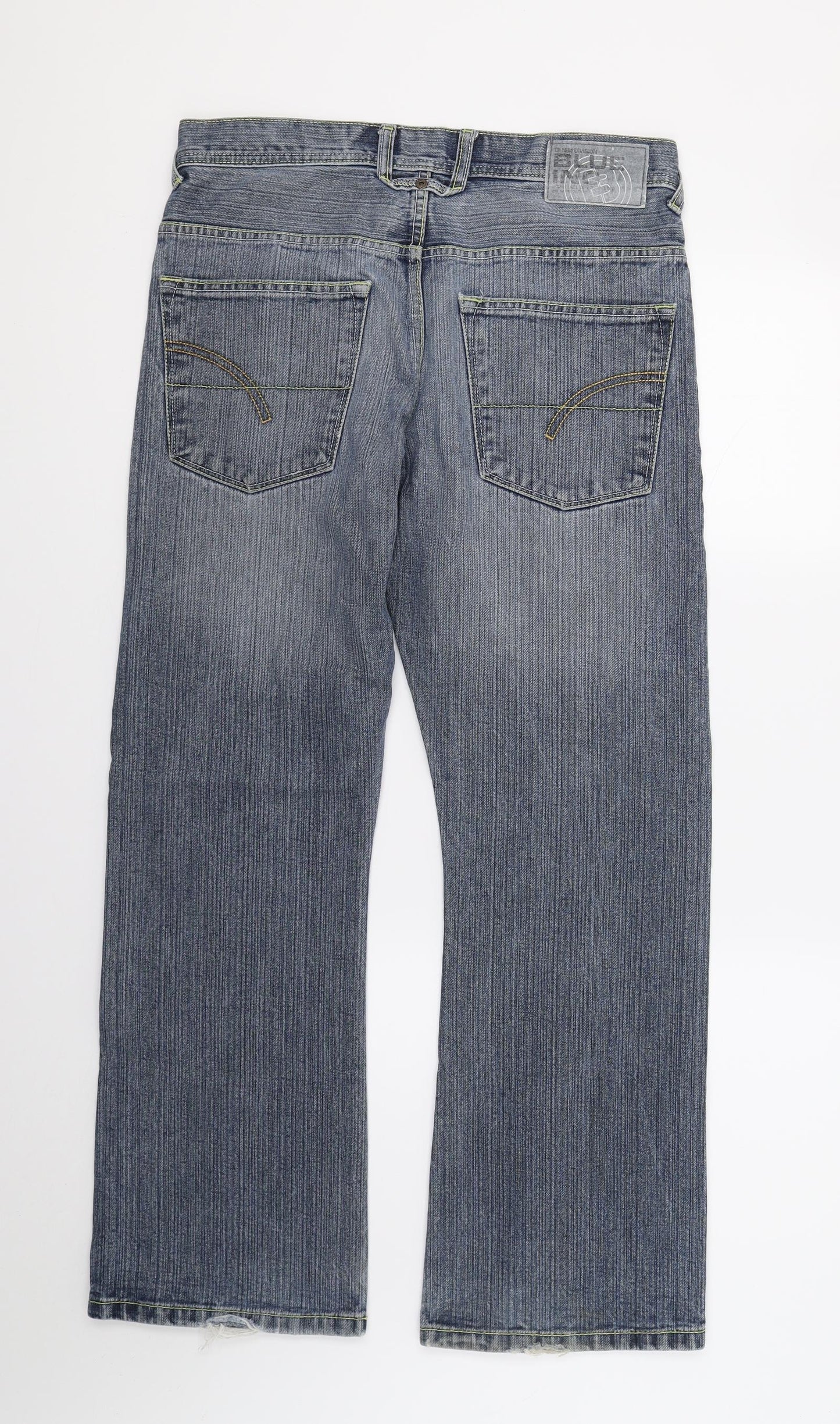 Blue Inc Mens Blue  Denim Bootcut Jeans  L29 in