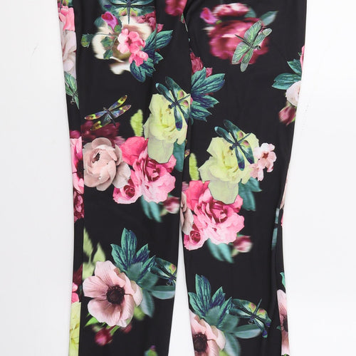 F&F Womens Multicoloured Floral  Trousers  Size 8 L26 in