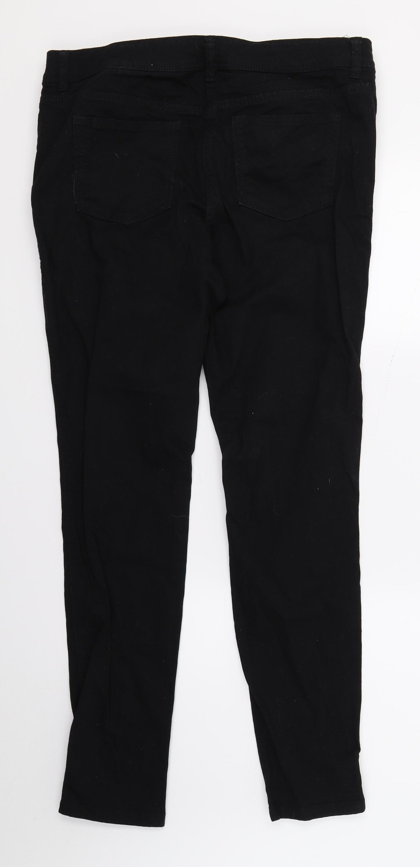 NEXT Womens Black  Denim Skinny Jeans Size 14 L28 in