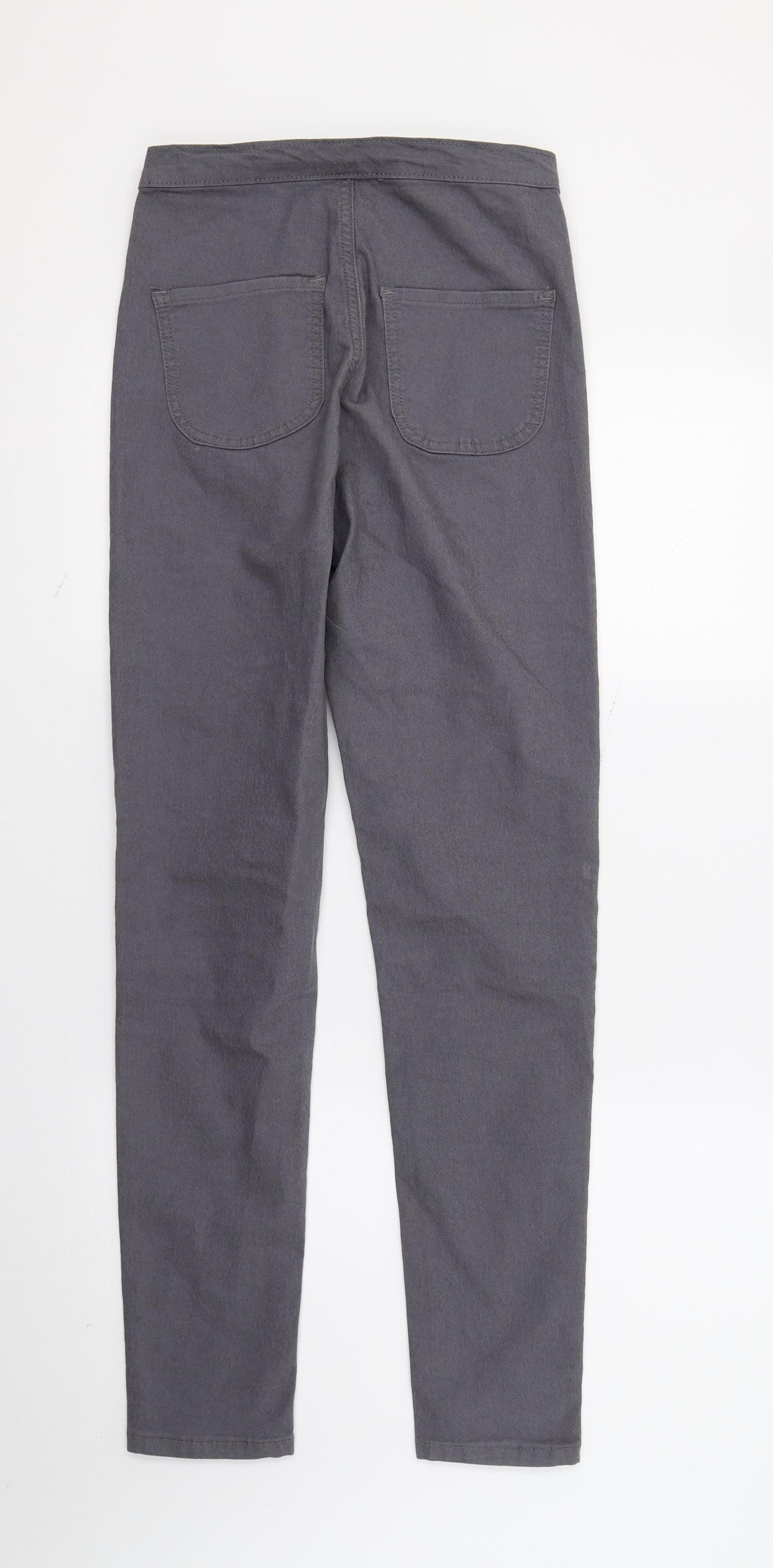 PRETTYLITTLETHING Womens Grey  Denim Skinny Jeans Size 8 L28 in
