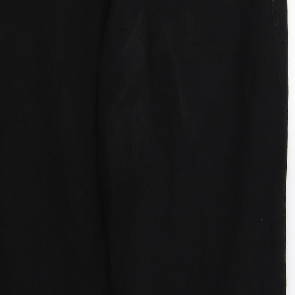 M&S Womens Black  Denim Wide-Leg Jeans Size 18 L28 in