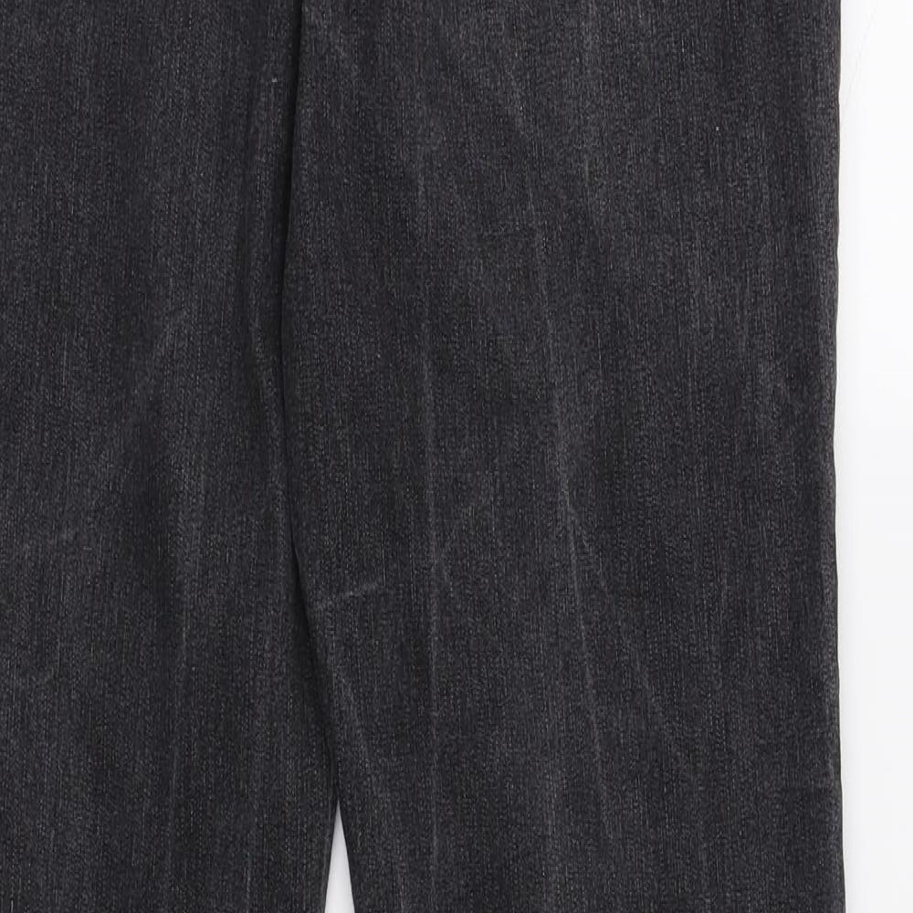 M&Co Womens Black  Denim Wide-Leg Jeans Size 16 L38 in