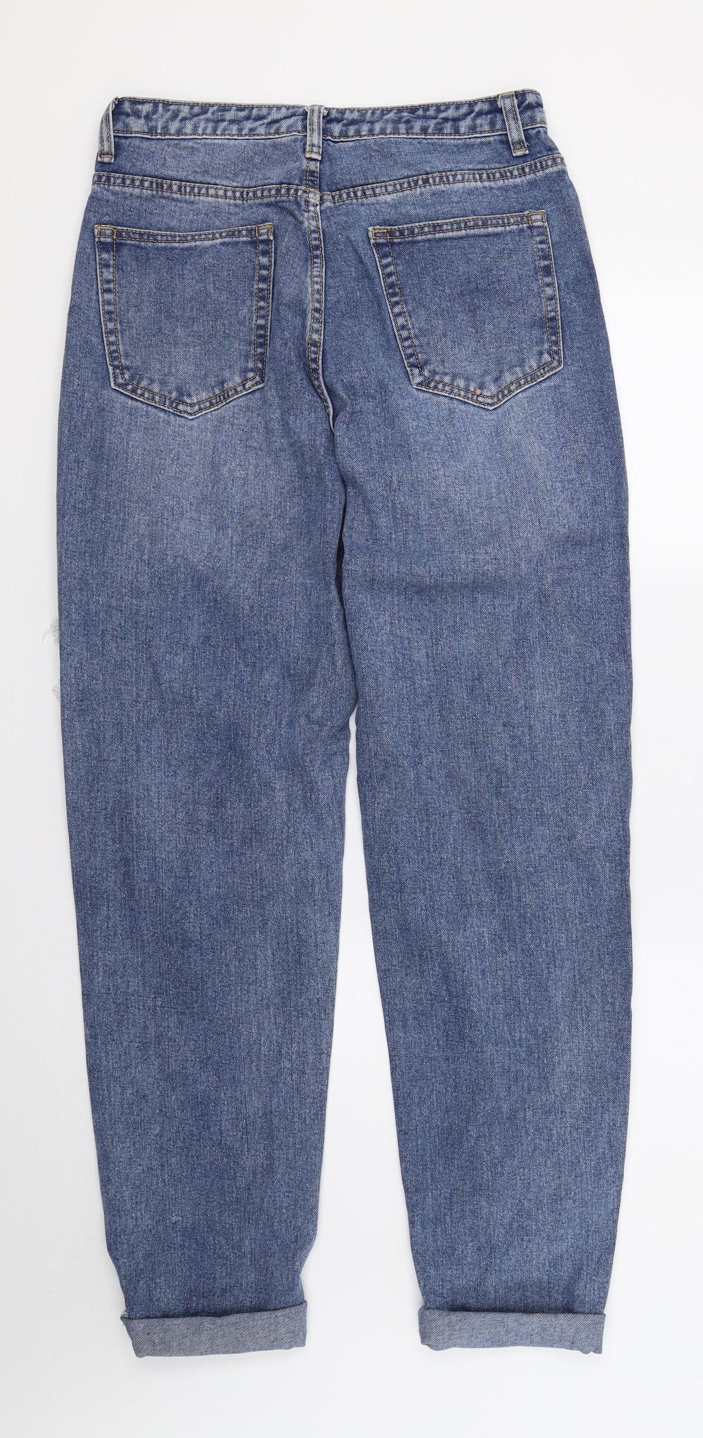 PRETTYLITTLETHING Womens Blue  Denim Mom Jeans Size 10 L29 in