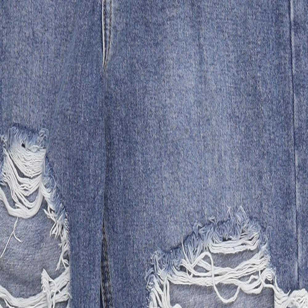PRETTYLITTLETHING Womens Blue  Denim Mom Jeans Size 10 L29 in