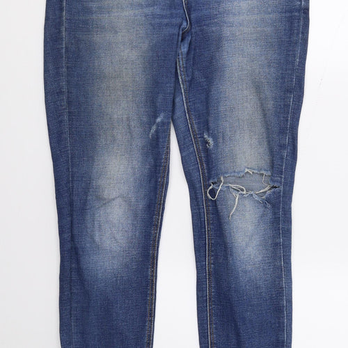 Stradivarius Womens Blue  Denim Skinny Jeans Size 12 L28 in