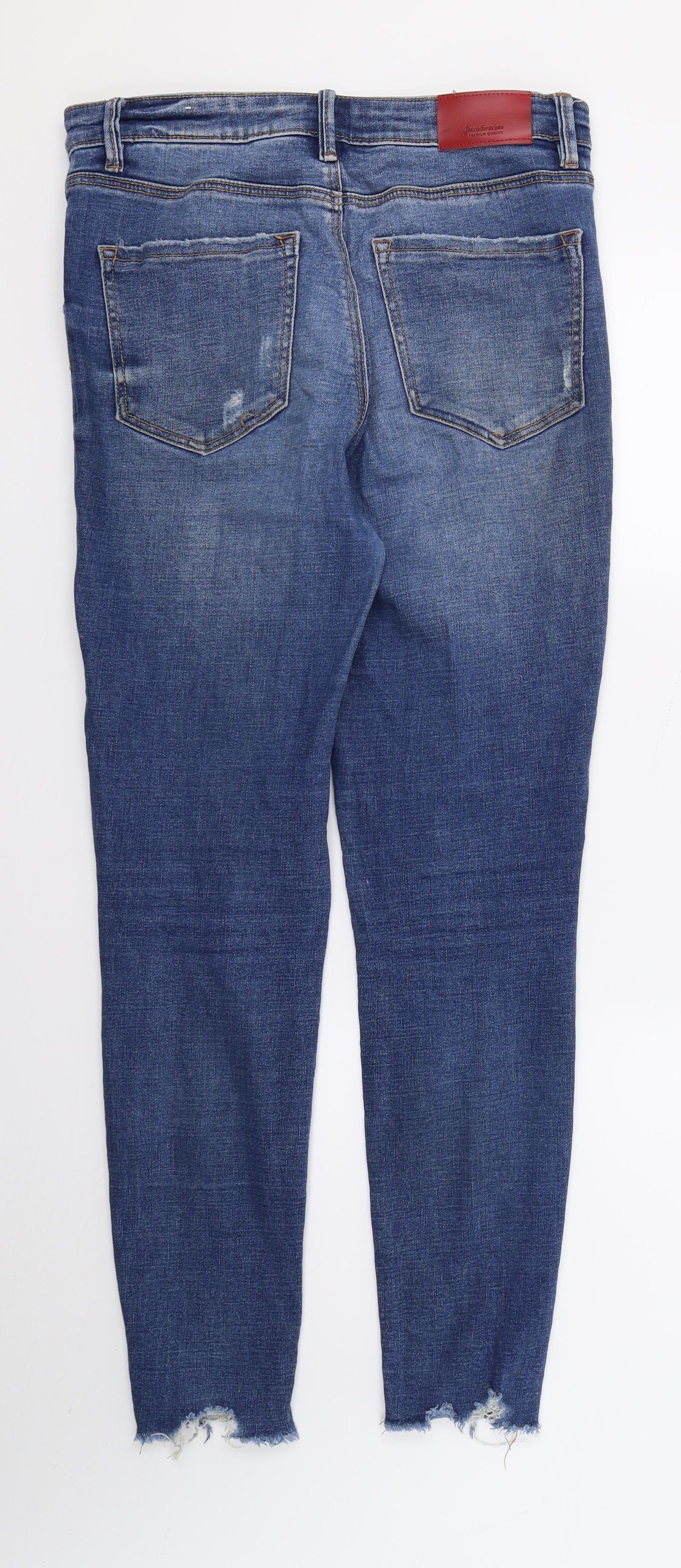 Stradivarius Womens Blue  Denim Skinny Jeans Size 12 L28 in
