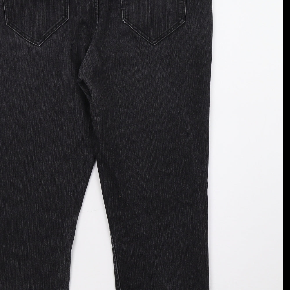 George Womens Black  Denim Straight Jeans Size 16 L21.5 in