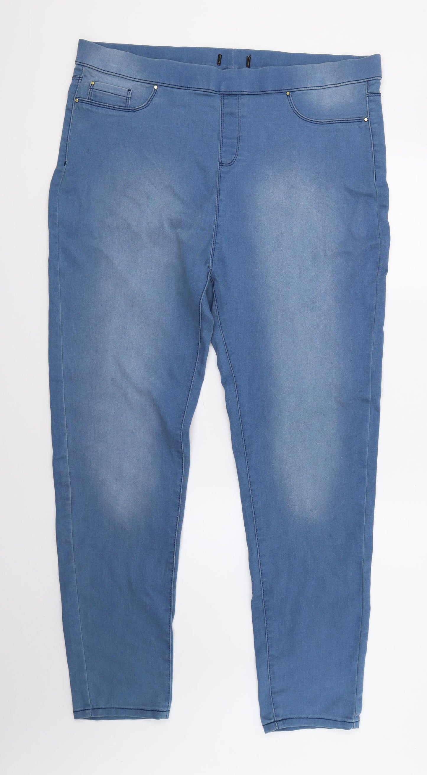 Peacocks Womens Blue   Jegging Trousers Size 20 L30 in
