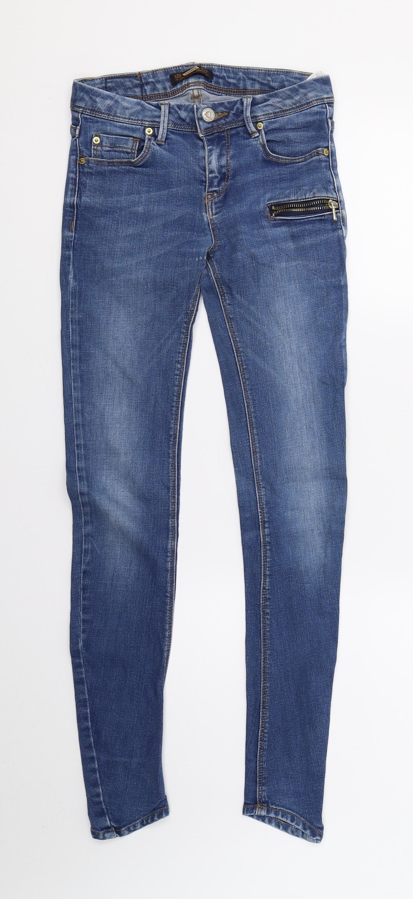 Pull&Bear Womens Blue  Denim Skinny Jeans Size 4 L27 in