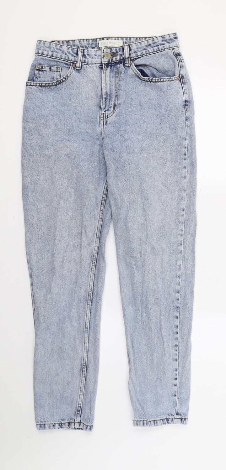 DenimCo Womens Blue  Denim Straight Jeans Size 8 L26.5 in
