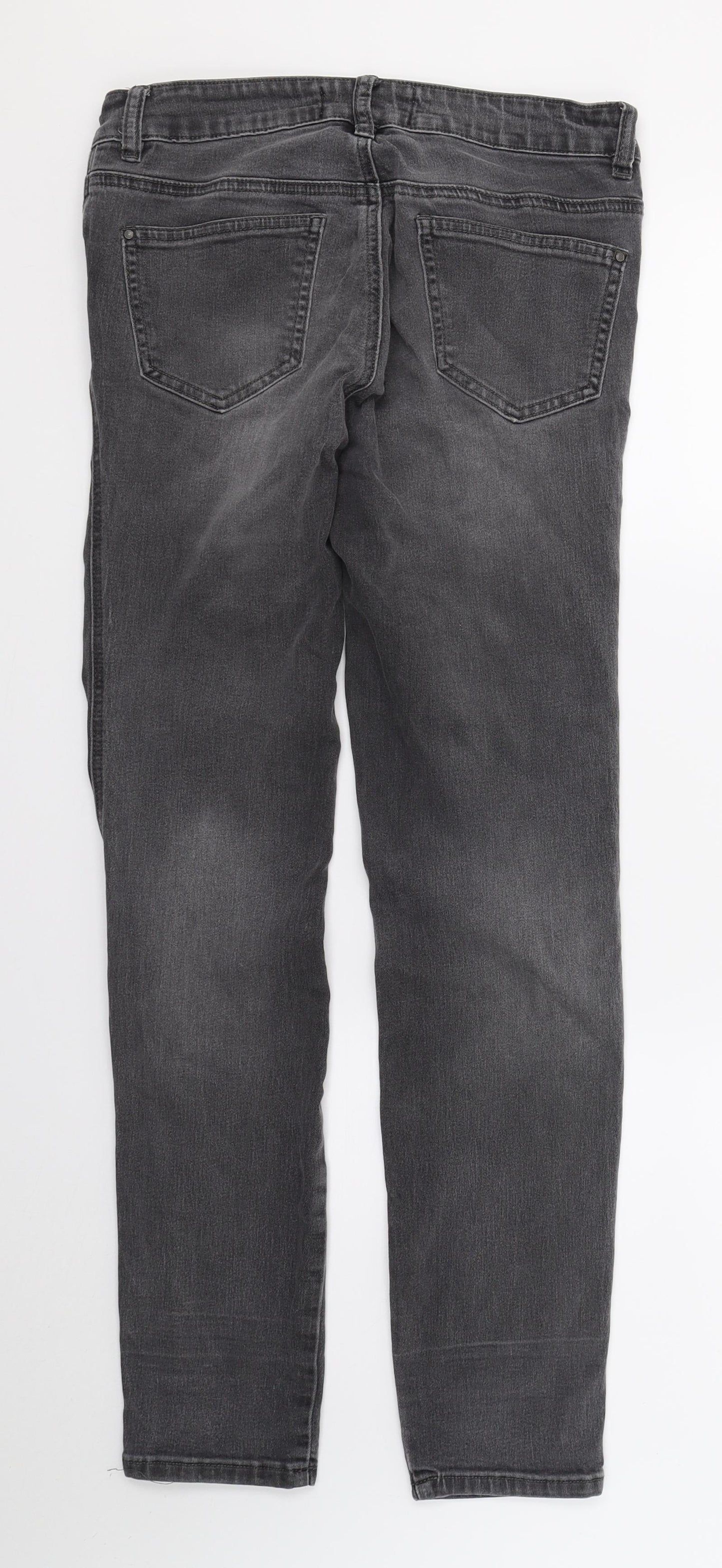New Look Womens Grey  Denim Skinny Jeans Size 10 L32 in