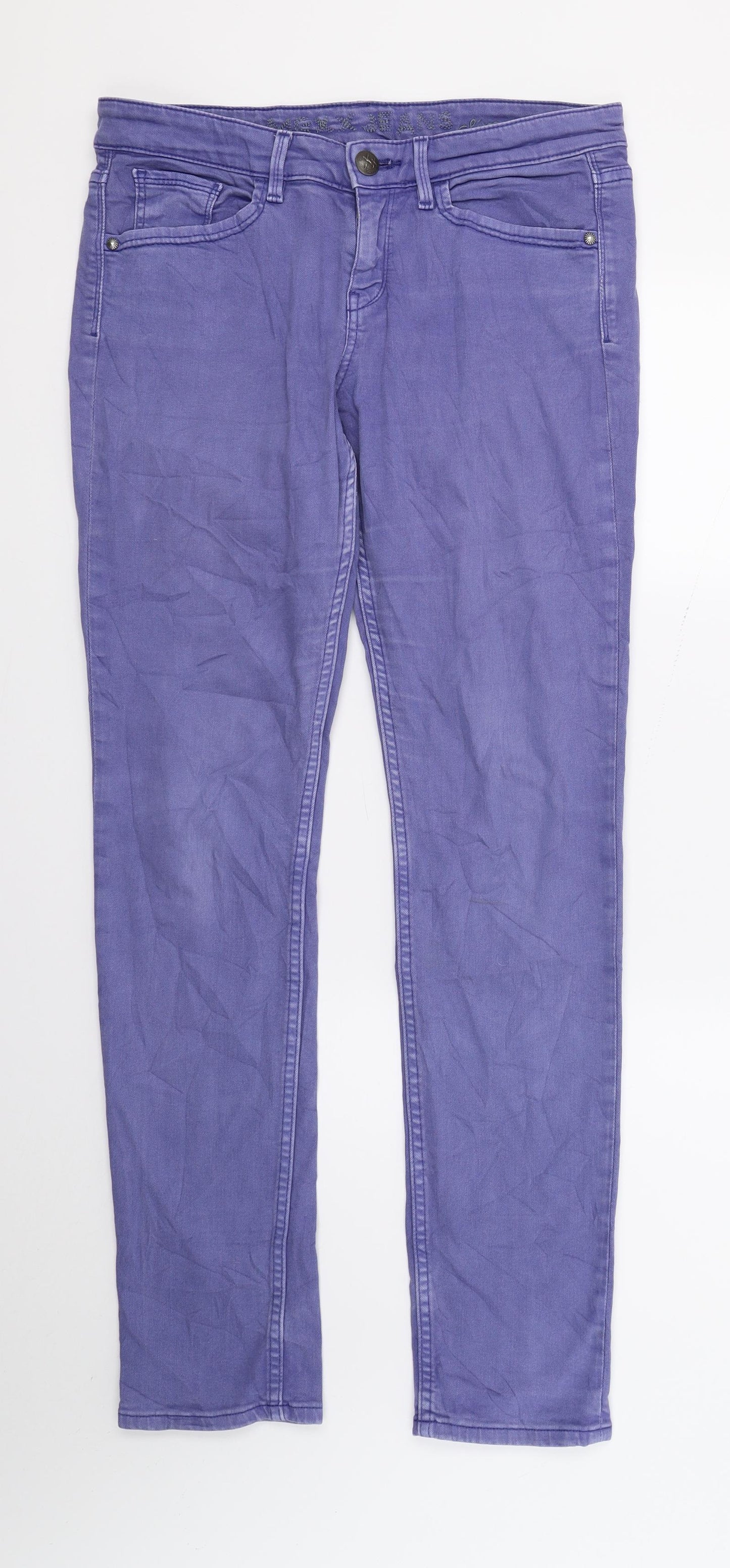 Mexx Jeans Womens Purple  Denim Straight Jeans  L33 in